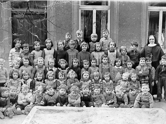 Kindergarten in Leutershausen (Anfang der 50er Jahre)