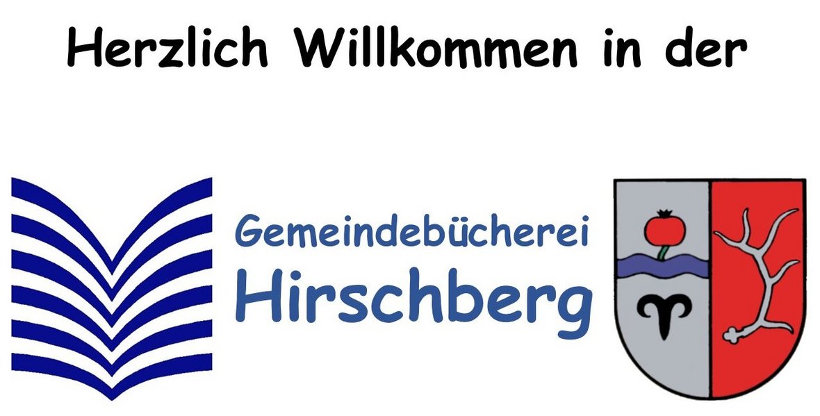 Logo der Bücherei mit Wappen von Hirschberg